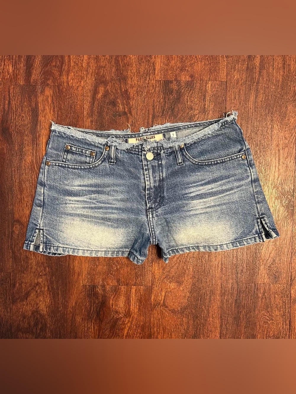 Y2K Paris Blues Denim mini Shorts
